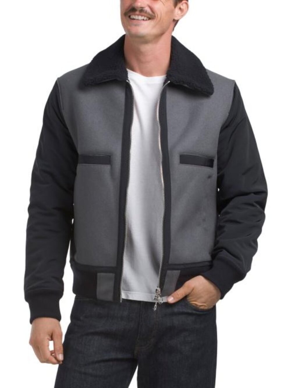 ARMANI EXCHANGE Wool Blend Bomber Jacket